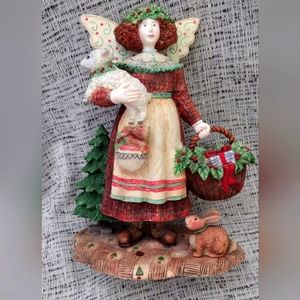 "Gloria" Everyday Angels Christmas Tree Basket Susan Winget Lamb Bunny Figurine